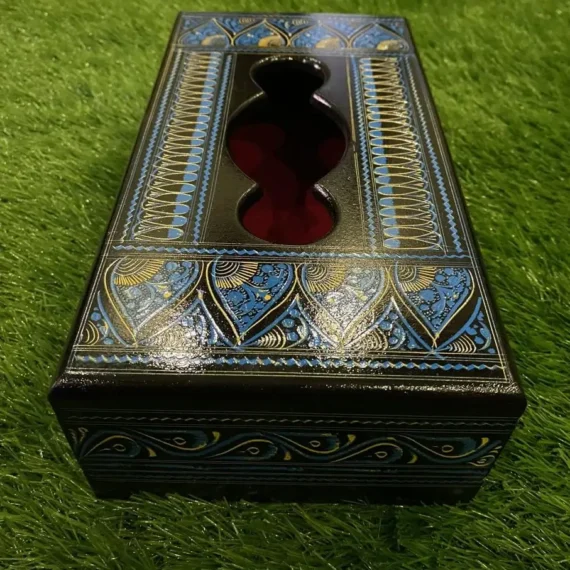 black and blue tissue box naqshi