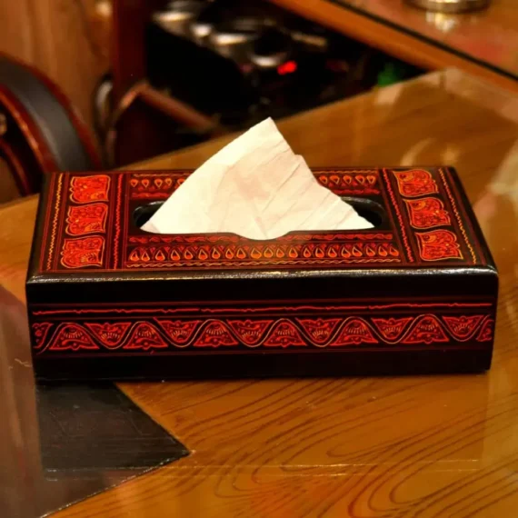 Tissue Box Naqshi Style Red