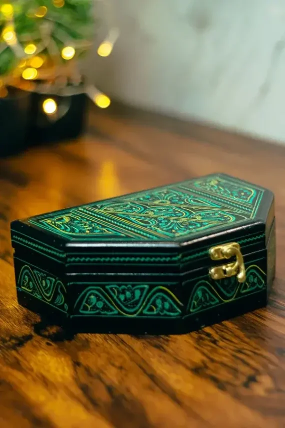 Nakshi Jewellery Box Green