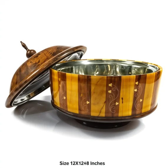 Wooden Hot Pot steel bowl