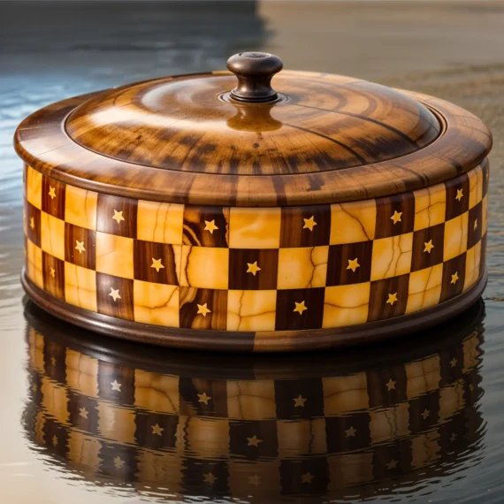 Wooden Hotpot Tukrii Design