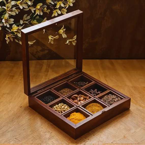 masala box wooden