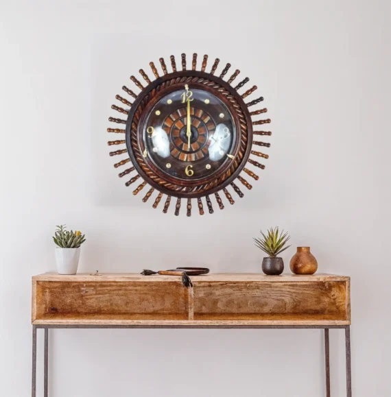 wooden wall clock